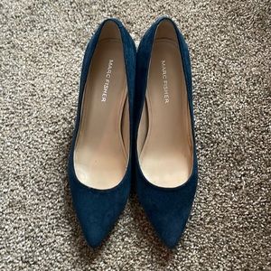 Marc Fisher blue suede pumps